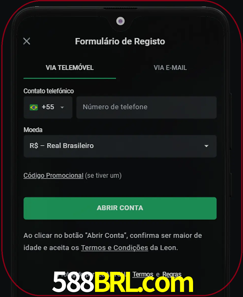 Abra o aplicativo e inicie o processo de registro.