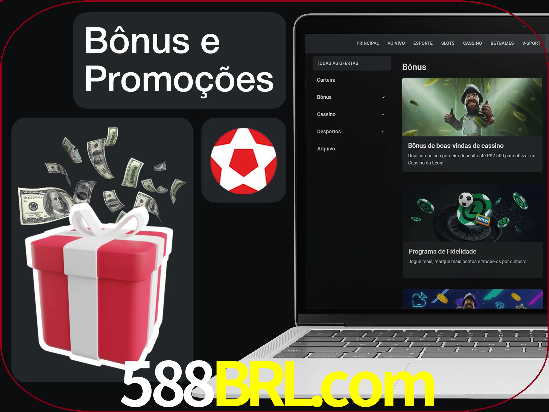 Verifique se há novos bônus e promoções.