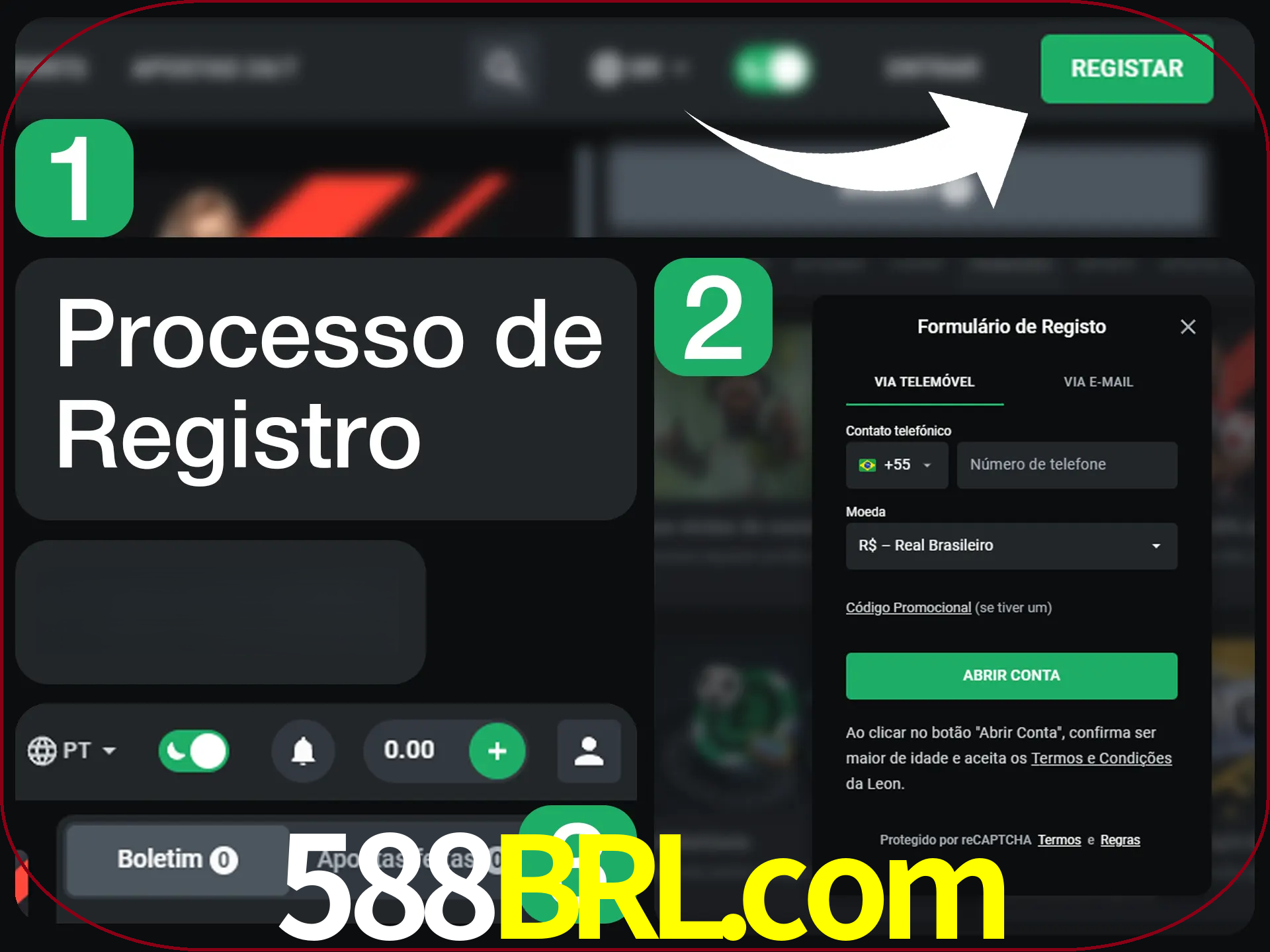 O processo de registro na LeonBet é simples.